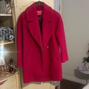 Betsey Johnson Fuchsia Teddy Jacket